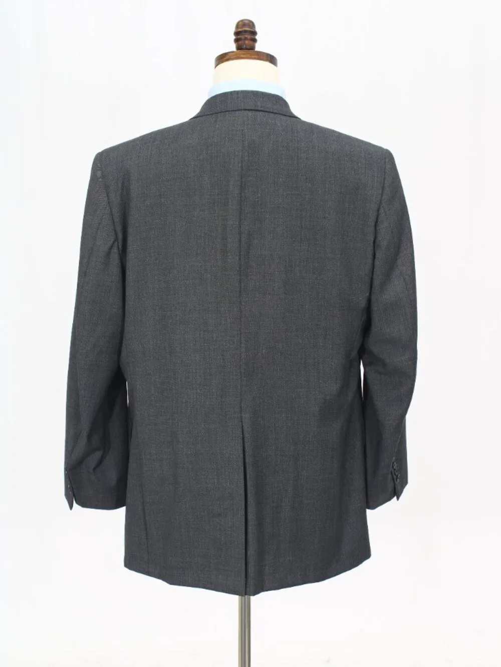 Tom James 46L 40x29 Gray Full Suit 2-Button Solid R926